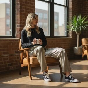 CeCe Shimmering Gold  Wide Leg Pants